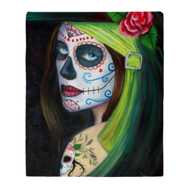 CafePress Day Of The Dead Throw Blanket Soft Fleece Throw Blanket