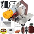 thumbnail image 2 of Grusce Mini Belt Sander Multifunctional Electric Belt Grinder 7 Adjustable Speed Electric Polishing Sharpener Machine 120-1000 Grit Small Electric Sander with Sanding Belt Polishing Pad, 2 of 10