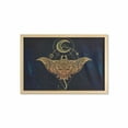 thumbnail image 1 of Stingray Wall Art with Frame, Sea Ocean Animal Creature with Detailed Art Geometric Patterns Print, Printed Fabric Poster for Bathroom Living Room, 35" x 23", Petrol Blue and Yellow, by Ambesonne, 1 of 2