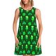 thumbnail image 1 of Disketp leaves and glasses of beer for St. Patrick's Day para Vestido sin Mangas para Mujeres, Vestidos de Verano para Mujeres, Casual y Holgado para la Playa, 1 of 7