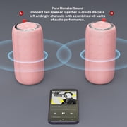 Monster S310 Bluetooth Speaker, Portable Bluetooth Speaker, 30W True Wireless Stereo Pairing Deliver Dynamic Sound, IPX6 Waterproof, Bluetooth 5.2 Built-in Mic, 24H, for Family Outdoor Pink