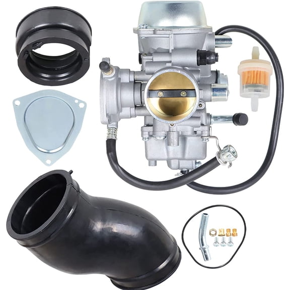 ALL-CARB Carburetor Replacement for Yamaha 600 YFM600 1998 1999 2000 2001 with 2 Intake Manifold Boot
