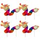 thumbnail image 1 of 4Pcs Chinese Dragon Decorations 3D Chinese New Year Paper Dragon Garland DIY Craft Party Supplies (Random Style), 1 of 4