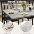 thumbnail image 3 of UHOMEPRO 6 Piece Dining Table Set for 4-6, Space Saving Kitchen Table Set with Bench and Storage Racks, PU Chairs, Metal Frame Dining Room Set for Apartment, Breakfast Nook - Gray and Black, 3 of 6