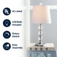 thumbnail image 5 of JONATHAN Y Hudson 20" Crystal Mini LED Table Lamp, Clear/ Chrome, JYL2026A, 5 of 8