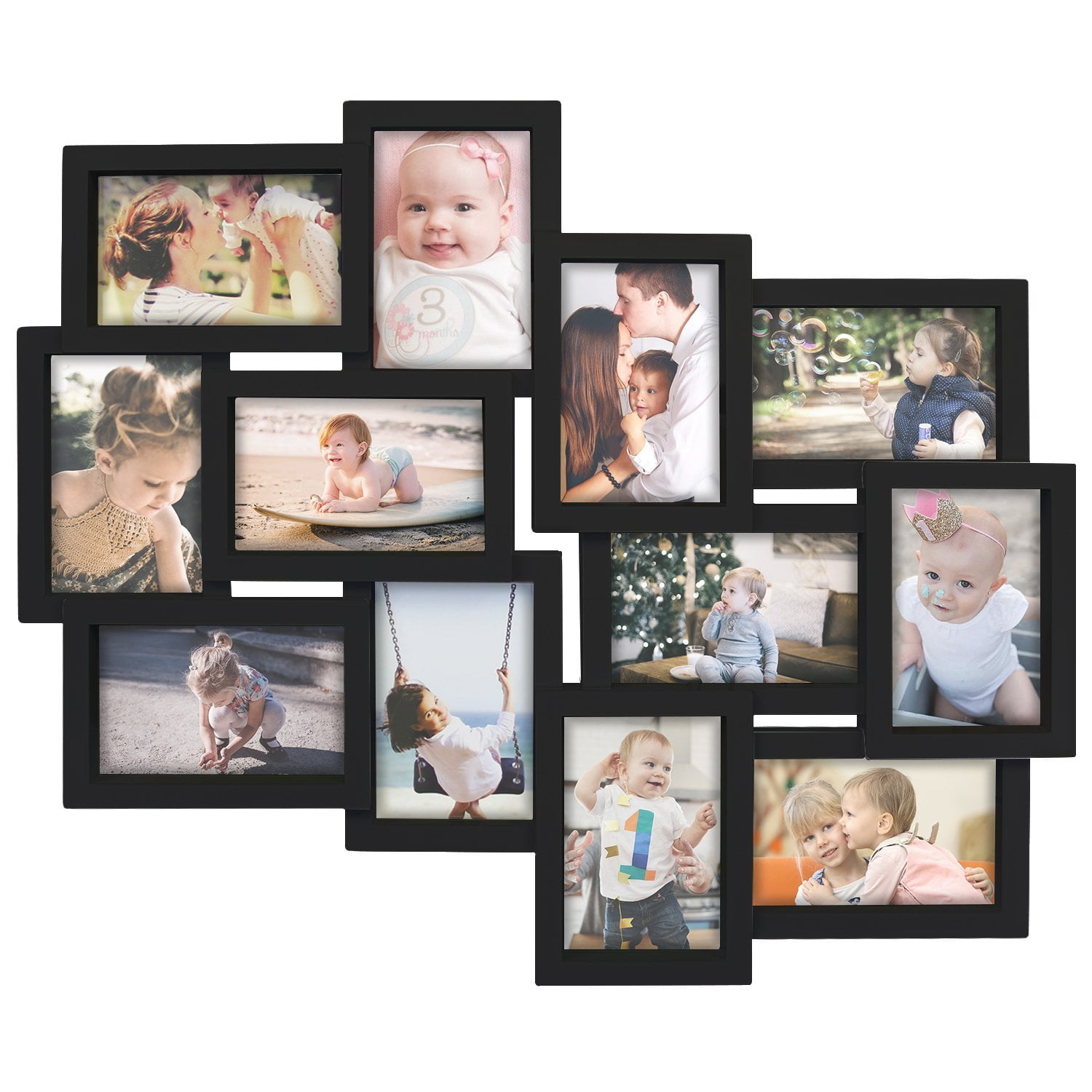 5/6/8" Collage Picture Frame Holds 11 Images Wall Hanging Multiple Photos Decor 