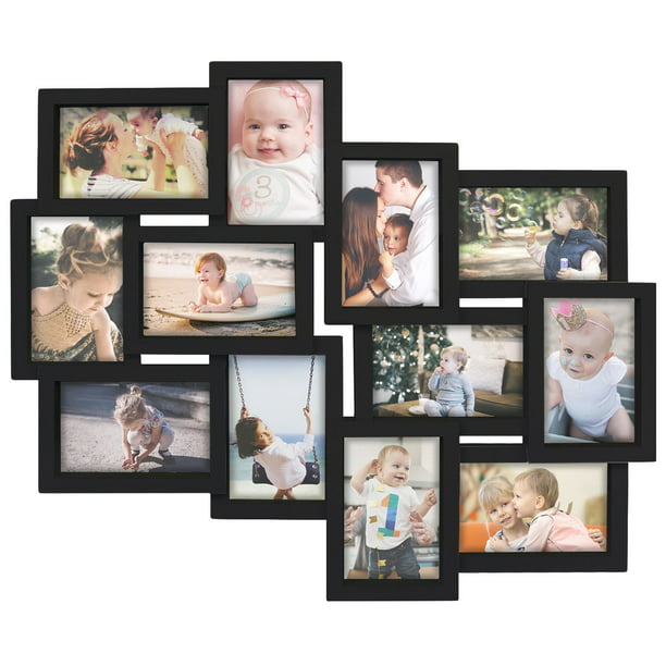 Wall Hanging Picture Frame Designs Family Rules Dimensional Collage White Black Com - Picture Frame Collage Wall Hanging