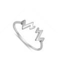 thumbnail image 4 of Zig Zag EKG Pulse Open Pointed Life Ring 925 Sterling Silver Band Jewelry Female Male Unisex Size 10, 4 of 4