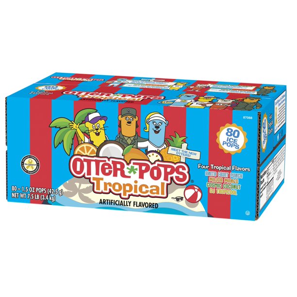 Otter Pops Tropical Delicious Freezer Bars, 1.5 Oz., 80 Count - Walmart