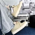 thumbnail image 4 of Men's Lace-Up Suede Lightning Pattern Low Top Skate Shoes, 4 of 7
