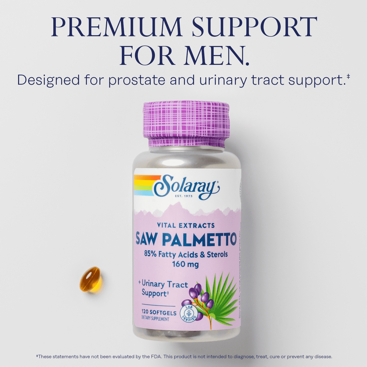 Solaray Saw Palmetto Berry Extract, 160 mg | 120 Count