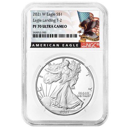 2021-W Proof $1 Type 2 American Silver Eagle NGC PF70UC Black Label