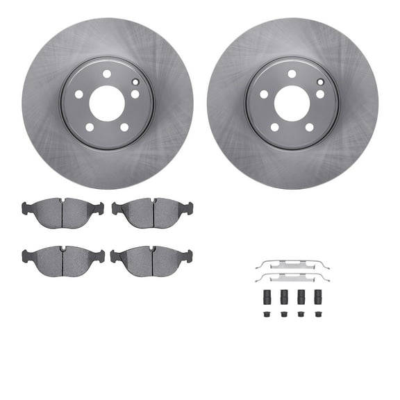 Dynamic Friction Company Front Brake Rotors with 5000 Advanced Brake Pads includes Hardware 6512-63377