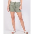 thumbnail image 2 of Real Essentials 3 Pack: Women's Denim Cutoff Casual Khaki 3.5" Inseam Shorts - Drawstring (Available in Plus Size), 2 of 6