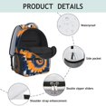thumbnail image 4 of Orange and Blue Tie Dye Pattern Backpack for School, Cute School Bag with Adjustable Shoulder Straps and Padded Back, 15.3"x11"x6.7", 4 of 5