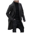 thumbnail image 6 of Mrzhqd Mens Hoodies Men'S New Winter Style Fashion Pure Hat And Wool Overcoat Comfortable Warm Coat, 6 of 9