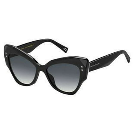 Marc Jacobs White Sunglasses - Marc Jacobs Women's Marc116s Cateye Sunglasses, Black/Dark Gray Gradient, 52 mm