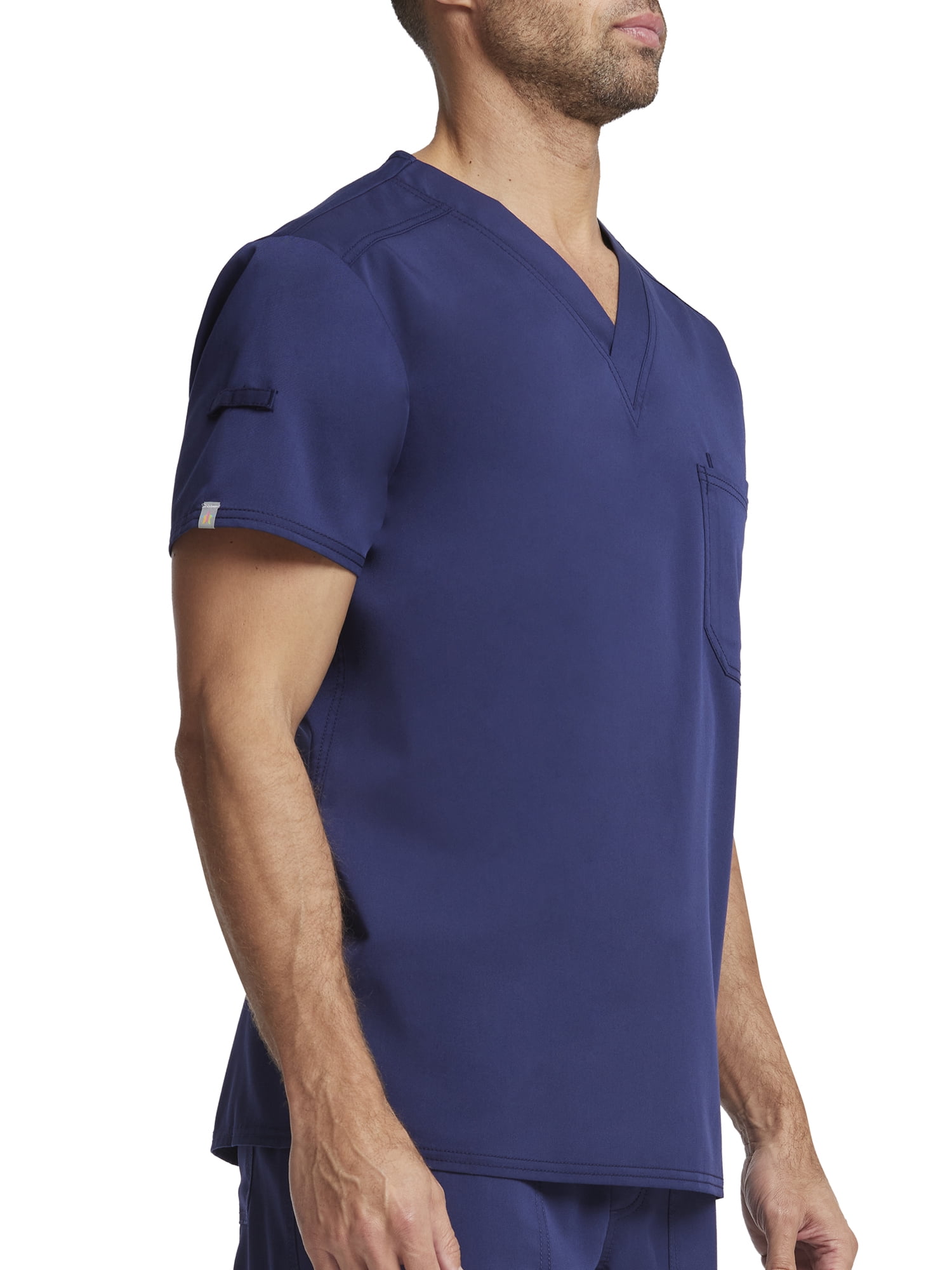 Scrubstar Men's Ultimate Stretch Antimicrobial Fabric Technology V-Neck Tuck In Scrub Top WD854A