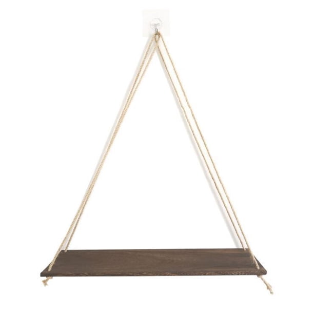 Decoración De Pared Sling Rack Maceta Estante De Almacenamiento Colgante De Pared Colgante De Madera Adornos Colgantes Speravity HA014356-00