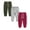Army green+Light gray+Dark red, variant on HuaAngel Boys Athletic Sweatpants Cotton with Drawstring Pockets Kids Casual Pants 3 Pack Sizes 2-8