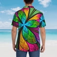 thumbnail image 4 of Yiaed Multicolored Beautiful Flower Print Hawaiian Shirt for Men Short Sleeve Button Down Shirts Beach Shirts for Men,Medium, 4 of 7
