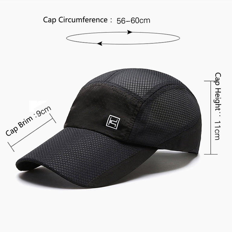 Baseball Cap Dark Gray+gray+black+white Hat Sun And  Ball Cap For Men Women HH HOFNEN Quick Dry Baseball Cap Mesh Snapback Hat Sun and  main image 3