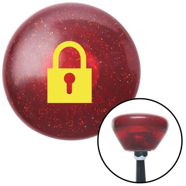 Bouton de Changement de Vitesse en Flocons de Métal Rétro Rouge avec Levier de Vitesses M16 x 1,5 Insert
