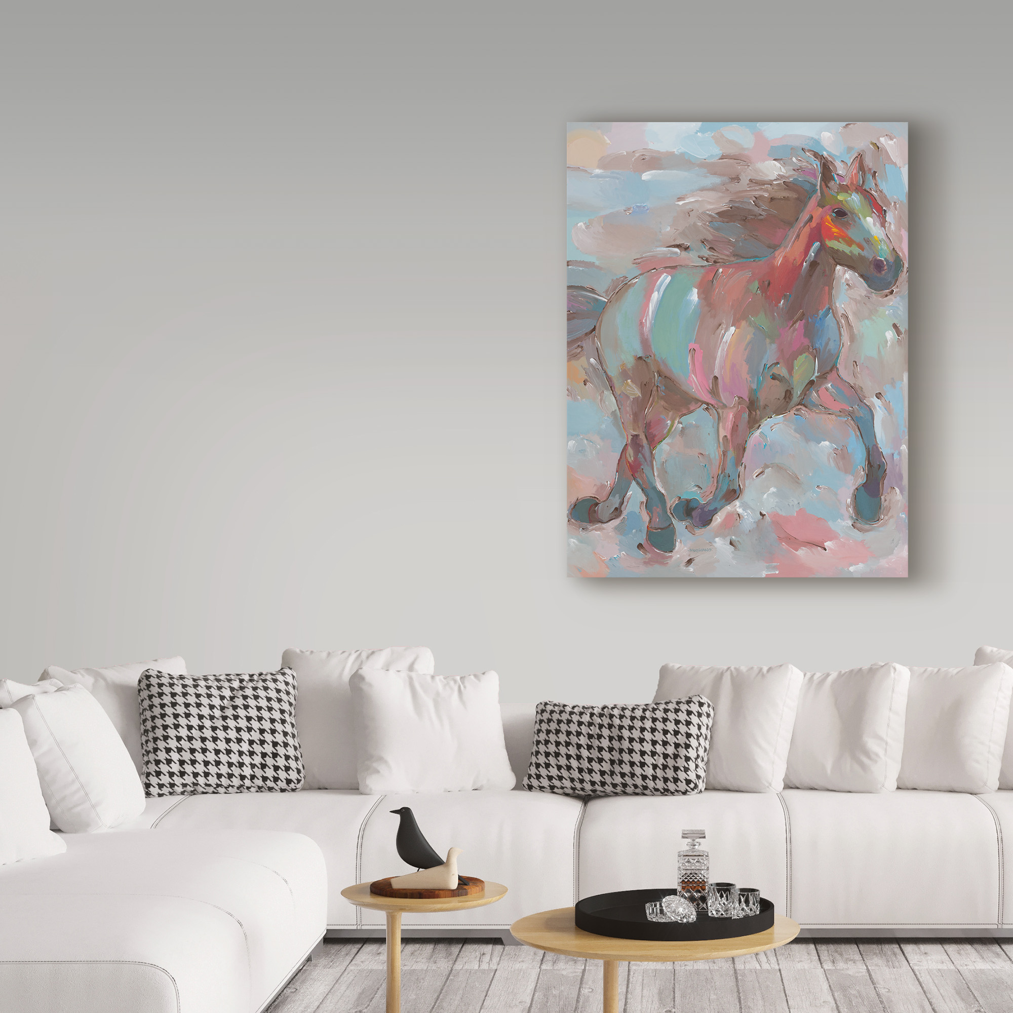 Trademark Fine Art 'Happy Hooves' Canvas Art by Hooshang Khorasani