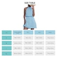 thumbnail image 3 of Vestido corto de verano ANGGREK floral sin mangas con dobladillo con volantes, 3 of 6