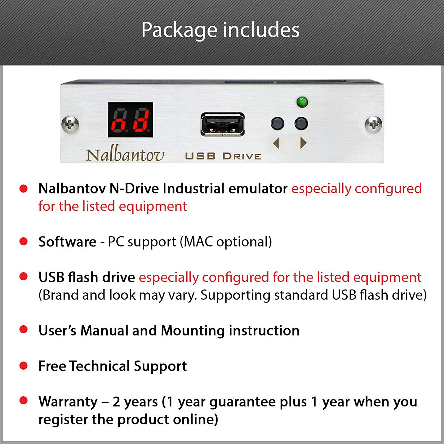 Nalbantov USB Floppy Disk Drive Emulator N-Drive Industrial for Nachi  Robotics
