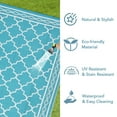 thumbnail image 5 of Hasoo 9' x 18' PP Tube Woven Outdoor Rug for Patio Reversible Carpetfor Camping Blue & White, 5 of 7