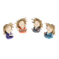thumbnail image 1 of Juego de 4 estatuas de monjes de Buda Zulema Estilo Chino Resina 7 cm, 1 of 8