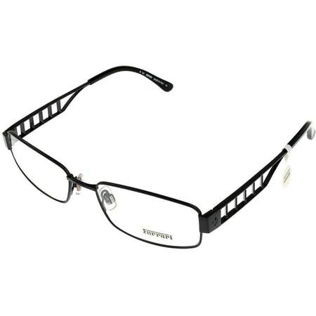 Ferrari Eyeglasses  Frames Unisex FR5057 048 Black Dark Red Rectangular Size: Lens/ Bridge/ Temple: 53-17-140