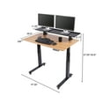 thumbnail image 5 of Stand Up Desk Store Split Top Electric Adjustable Height Standing Desk with Monitor Shelf (Black Frame/Natural Walnut Top, 48" Wide), 5 of 5