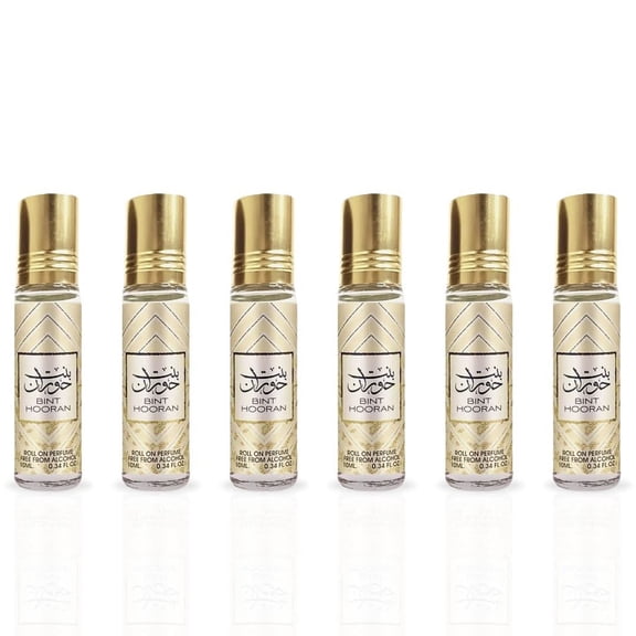Bint Hooran Roll-On Perfume Oil CPO 10ml (0.34 oz) by Ard Al Zaafaran (Pack of 6)