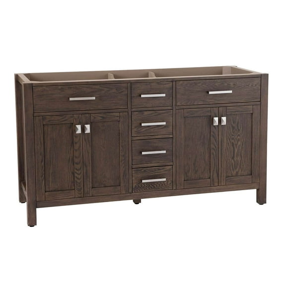 Mason Hill 60 Inch Oak Vanity Base - Dark Oak