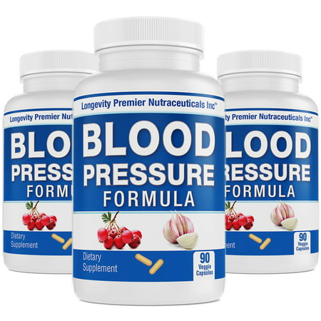 [3-Bottle Value Pack] Longevity Blood Pressure Formula - Clinically (Best Meds For High Blood Pressure)