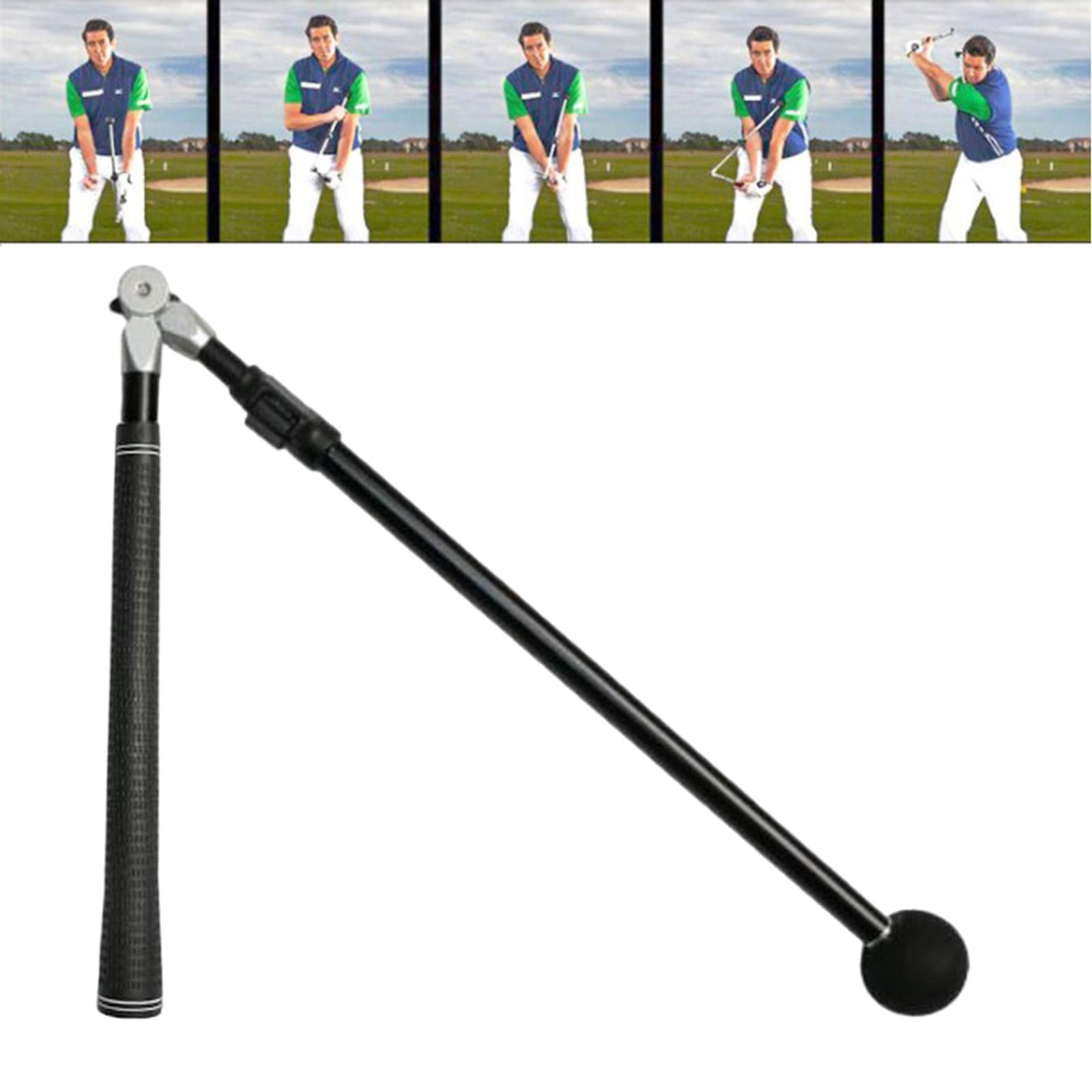 DimyFew Golf Swing Trainer Retractable Position Grip Left Right Handed Extendable Swing bBlack