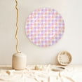 thumbnail image 5 of Balery Heart Buffalo Plaid Print Bone China Decorative Plate Ceramic Dinner Plates Art Crafts with Display Stand-8in, 5 of 6