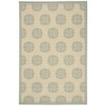 thumbnail image 3 of SAFAVIEH Beach House Callahan Geometric Indoor/Outdoor Area Rug Cream/Aqua, 6'7" x 6'7" Round, 3 of 10