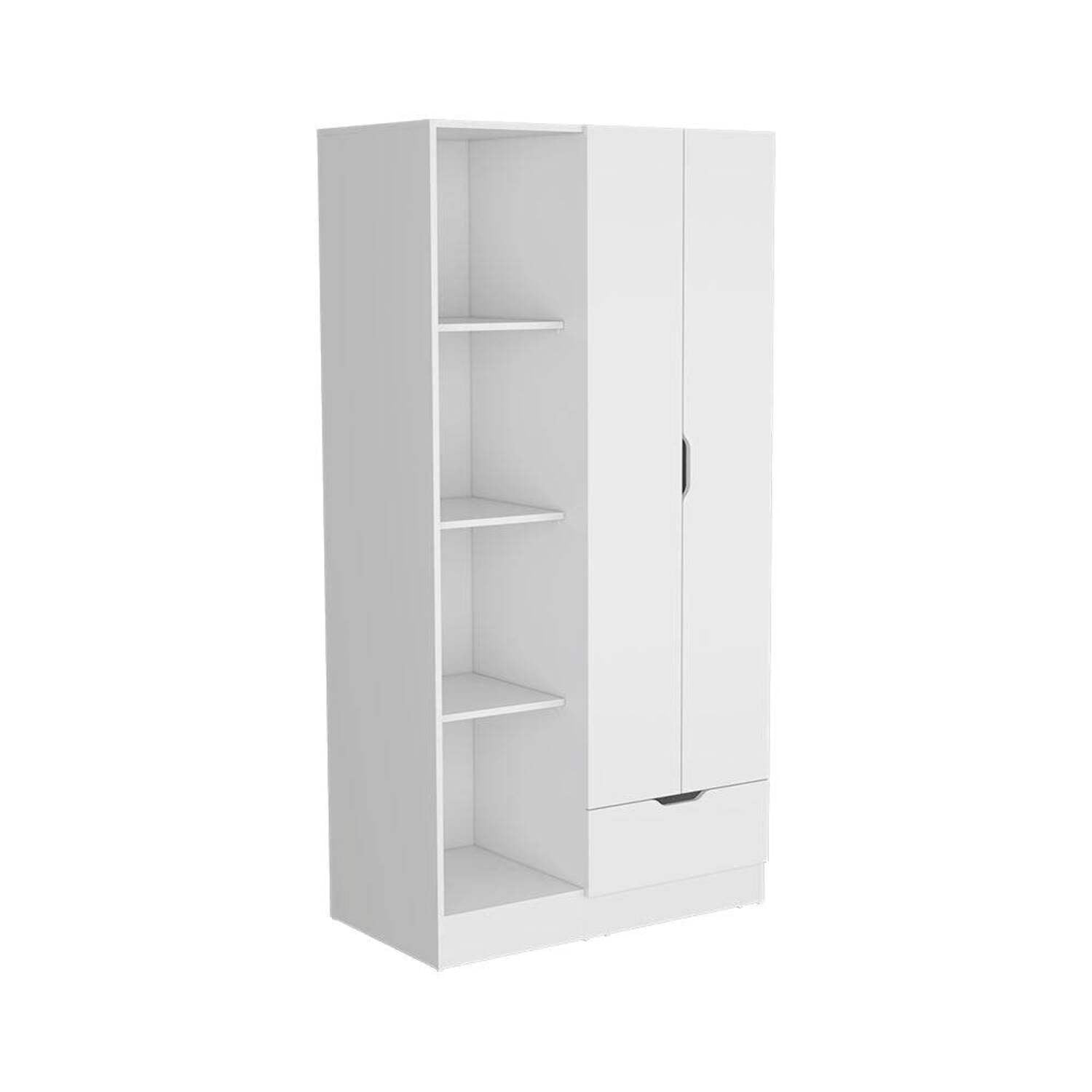 35" White Drawer Combo Dresser