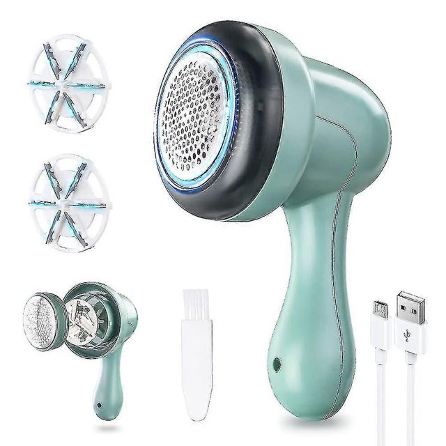 Afeitadora antibolitas, afeitadora antibolitas con 2 cuchillas reemplazables de acero inoxidable para ropa, recargable por USB