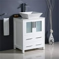thumbnail image 2 of Fresca Torino 24" White Modern Bathroom Cabinet with Top and Vessel Sink, 2 of 3