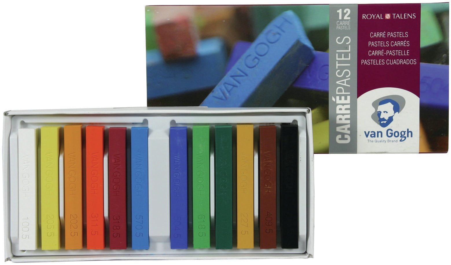 Van Gogh Carre Oil Pastels Set 12/Pkg-General Selection