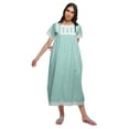 thumbnail image 4 of Moomaya Chemise de Nuit Maxi à Manches Courtes Imprimée, Boutonnée, en Coton, Tenue de Sommeil, 4 of 5