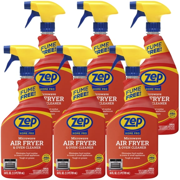 Zep Home Pro Fume-Free Air Fryer and Microwave Cleaner - 24 oz (Case of 6) - R49306 - Eliminates Tough Grease, Grime, and Food Residue Without Any Harsh Fumes