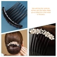 thumbnail image 3 of Miangastore Bride Hair Comb Assorted Color Faux Pearls Rhinestones 2Pack 4X3.2In, 3 of 9