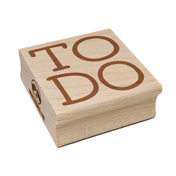 To Do Stacked Fun Text Square Rubber Stamp Stamping Scrapbooking Crafting - Large 2.75in