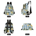 thumbnail image 4 of FORMRS Mini Backpack Purse for Women Quilted Travel Daypack Casual Shoulder Bag, Retro Lemon Leaves, 4 of 7