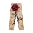 thumbnail image 3 of Fotbe Vintage Rose Botanical Art Men's Pajama Pants,Sleepwear Pants,Pj Bottoms Drawstring And Pockets-XX-Large, 3 of 7